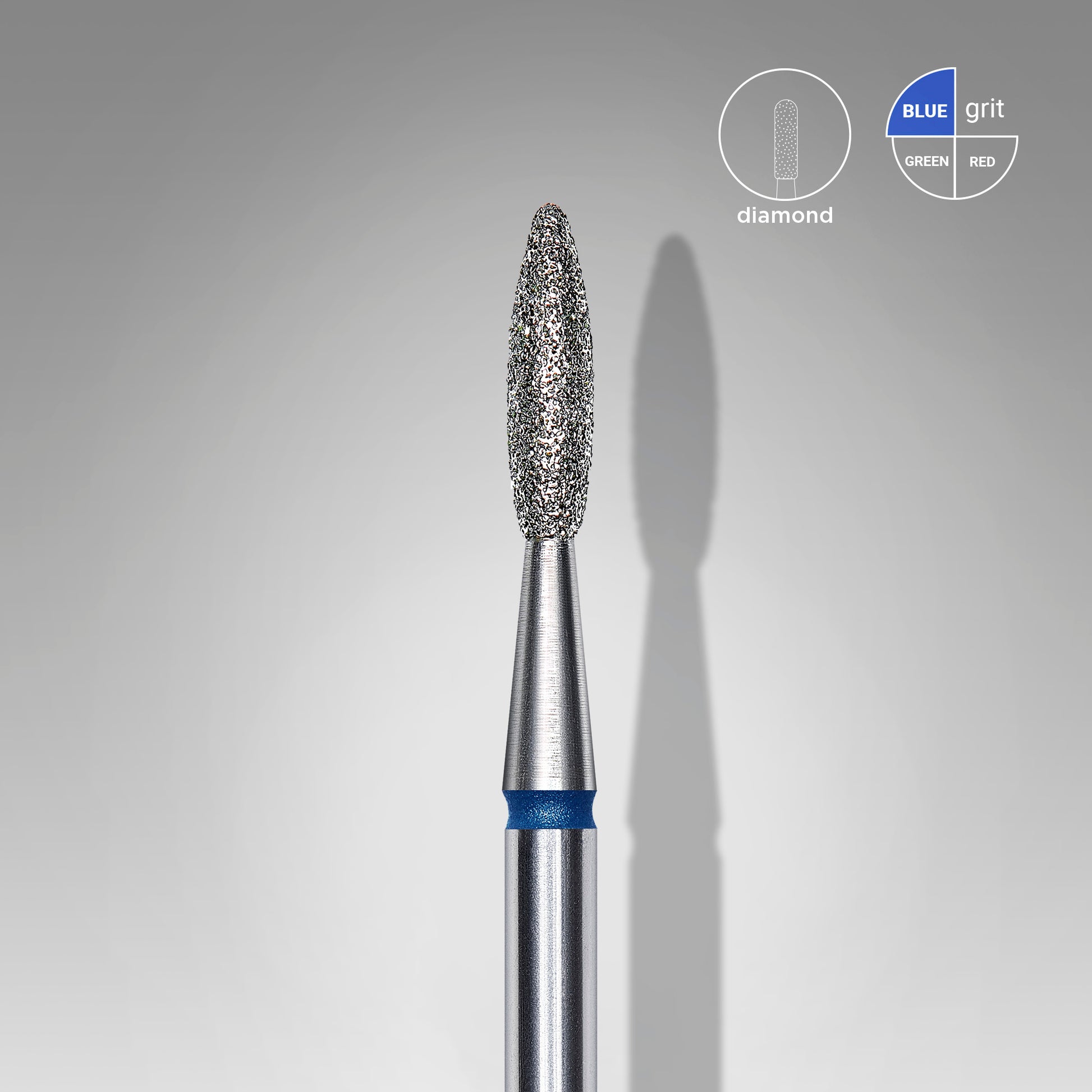 Diamond Nail Drill Bit FLAME (2,1mm x 8mm)- STALEKS